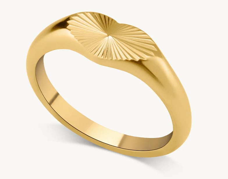 Customer photo review of Bold Sunray Heart Ring