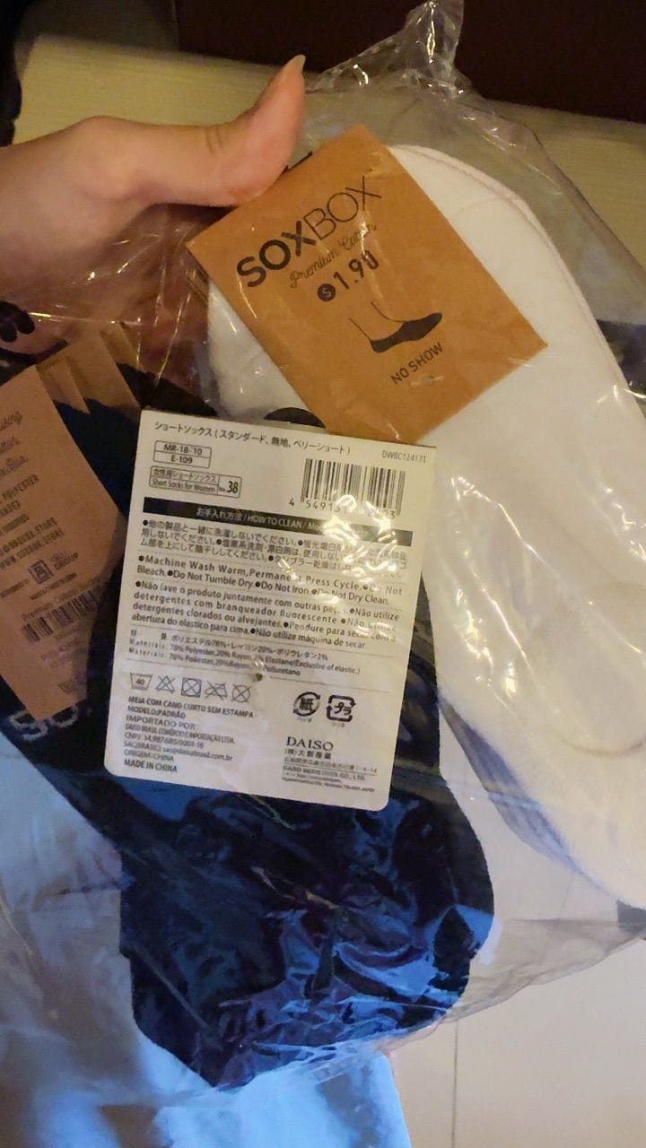 Customer photo review of [5 Pairs] No Show Cotton Socks