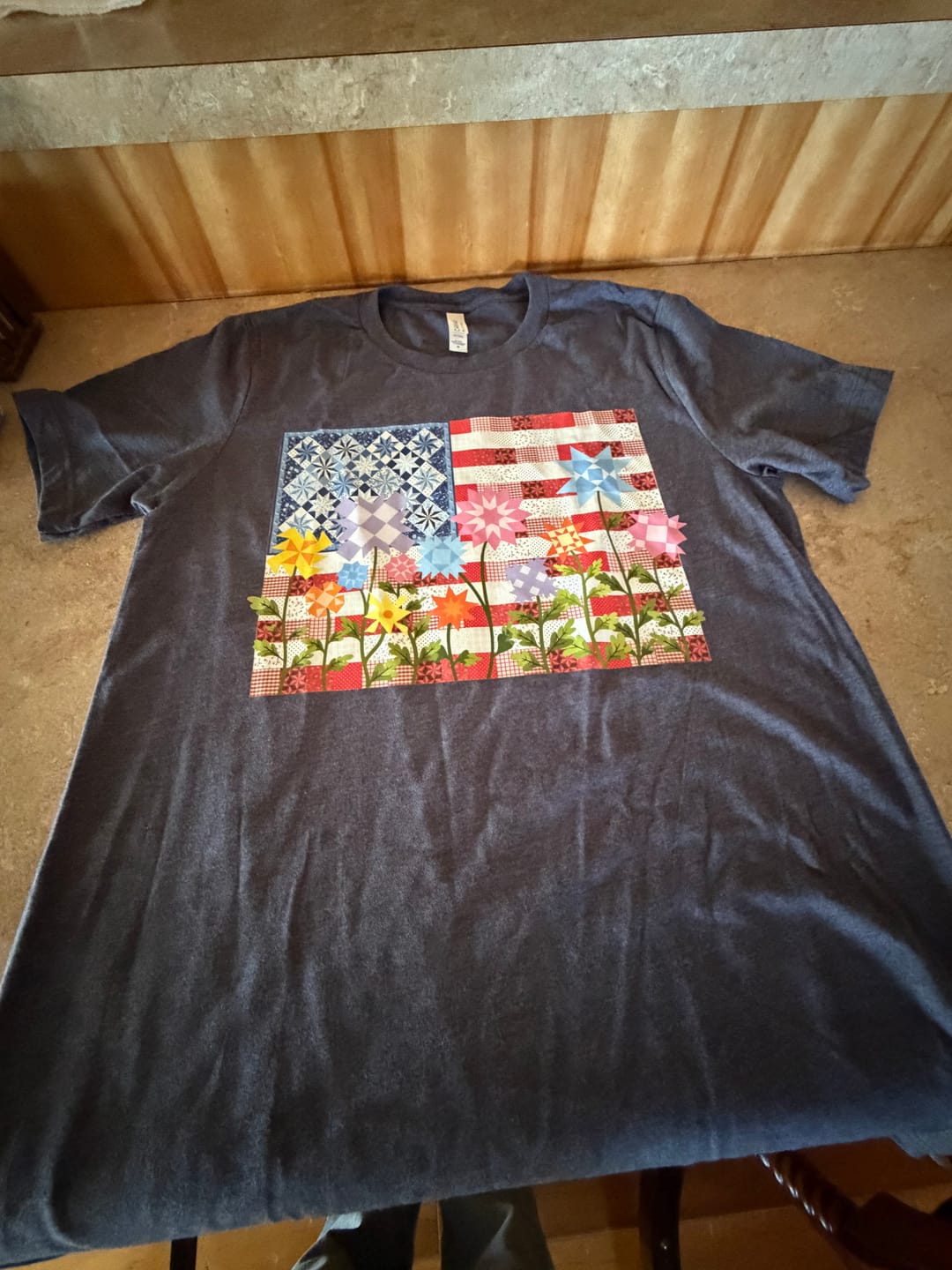 Customer photo review of Stars, Stripes & Stitches T-shirt