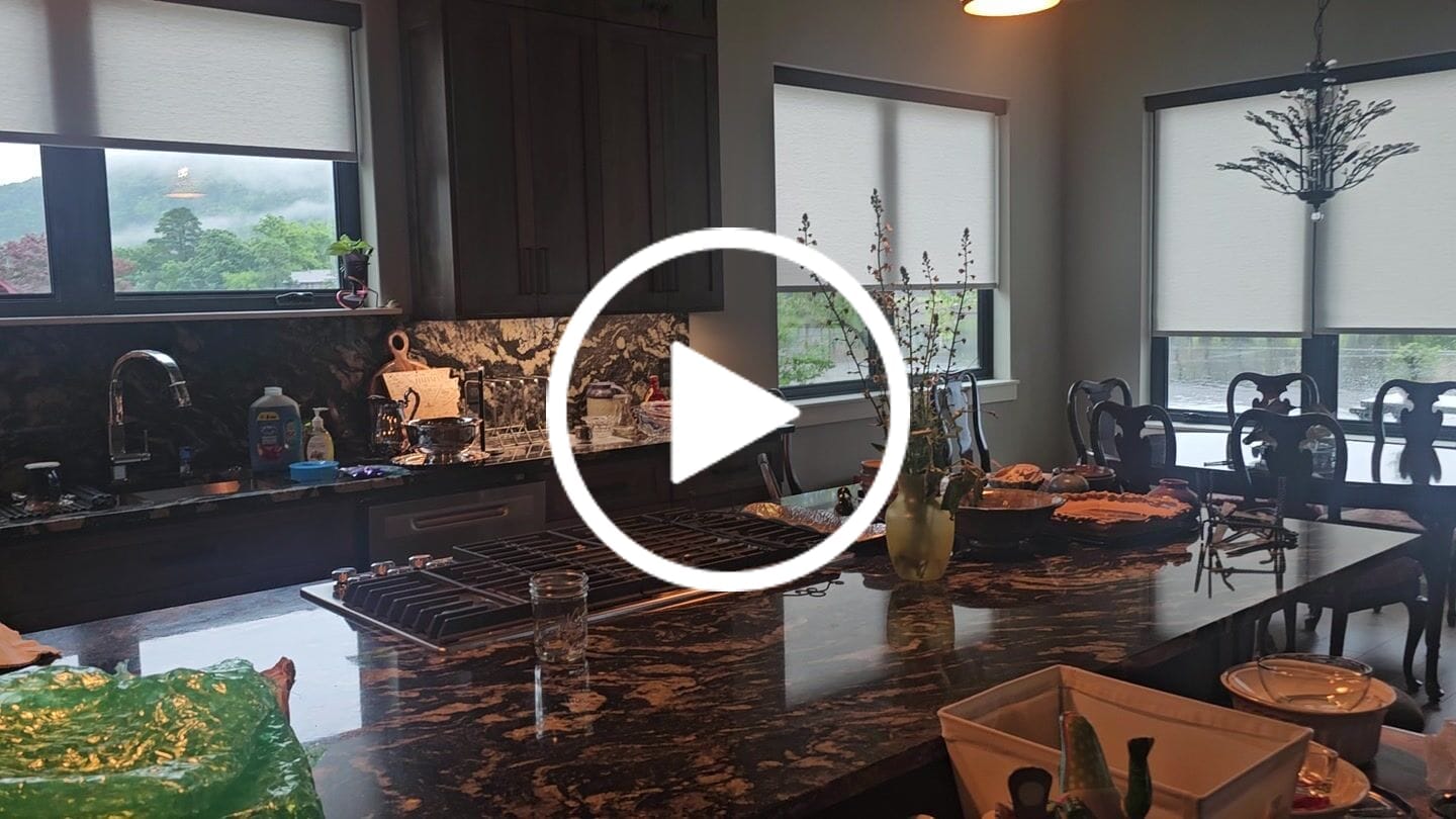 Customer video review of Bringnox Motorized Light Filtering Roller Shades 70% Blackout Safari