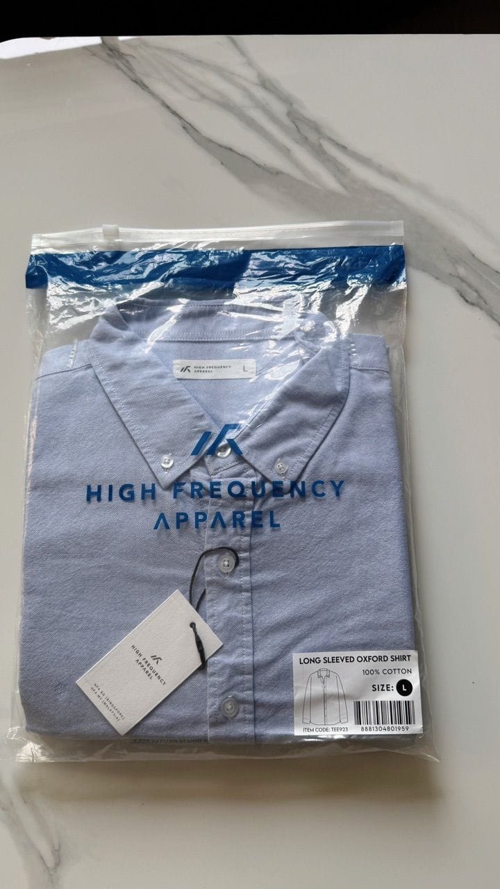 Customer photo review of Oxford Long Sleeve Relax Fitted Shirt - 100% Premium Cotton