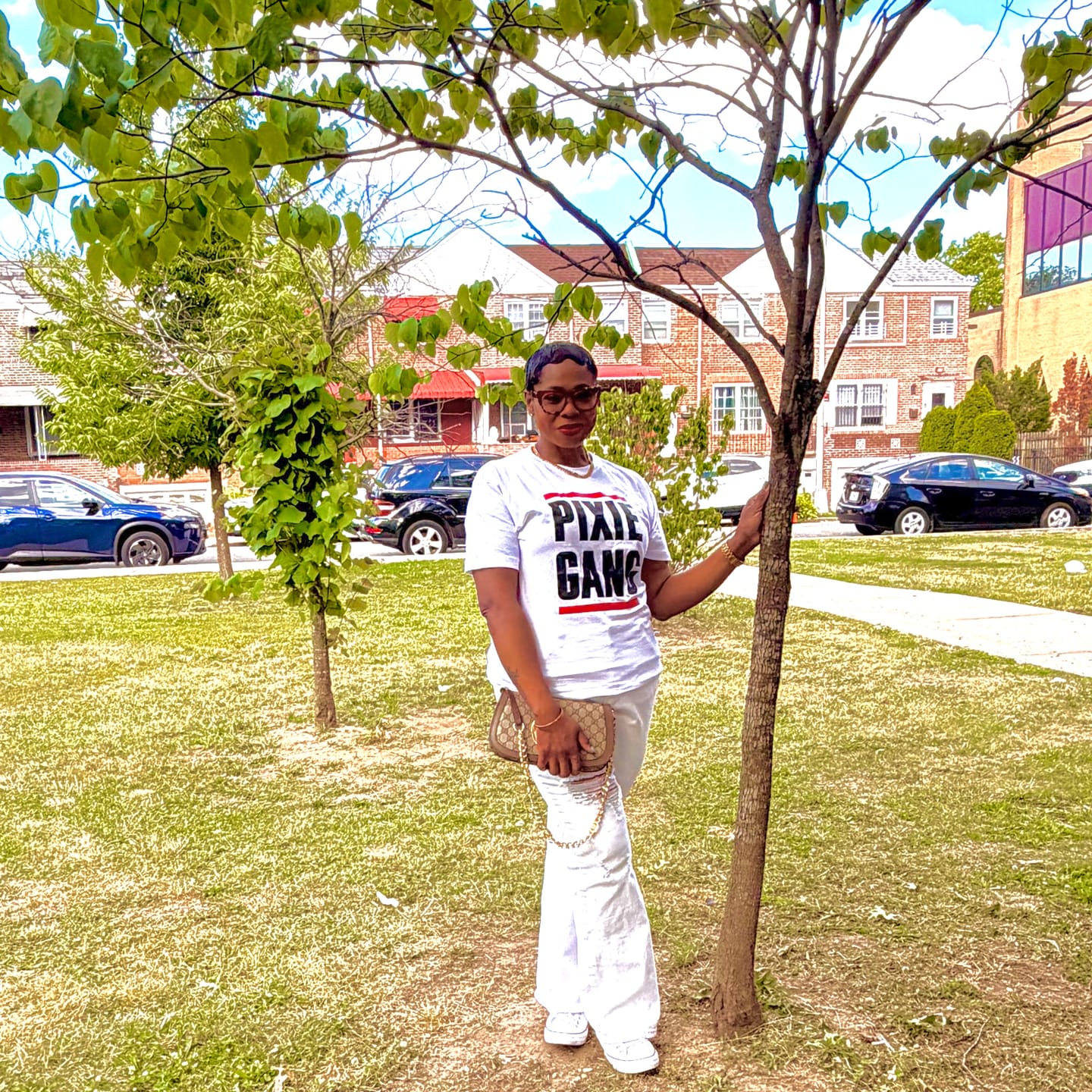 Customer photo review of Pixie Gang T-shirt (Wht)