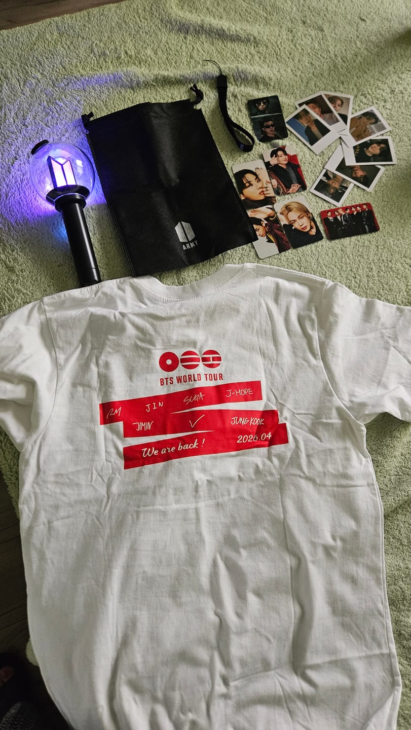 Customer photo review of BTS 2026 World Tour Printed Cotton T-Shirt