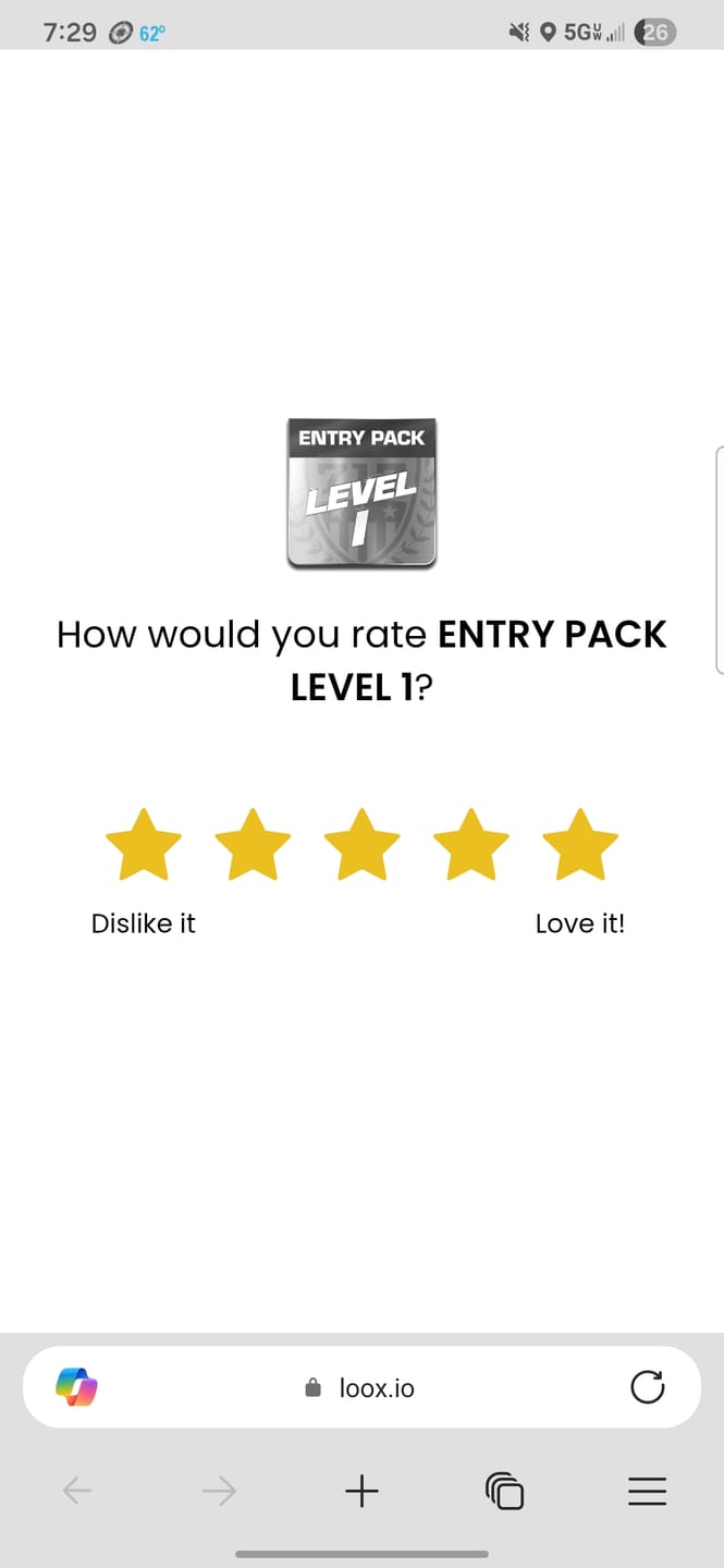 Customer photo review of ENTRY PACK LEVEL 1