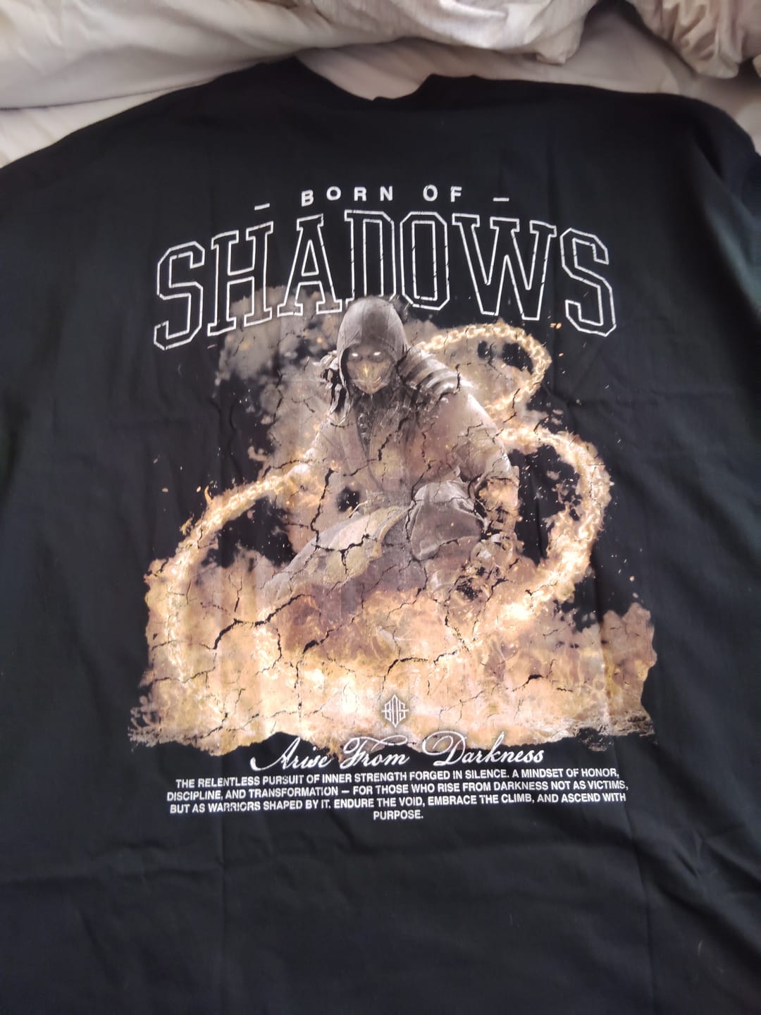 Customer photo review of Mortal Kombat 'Scorpion' T-Shirt