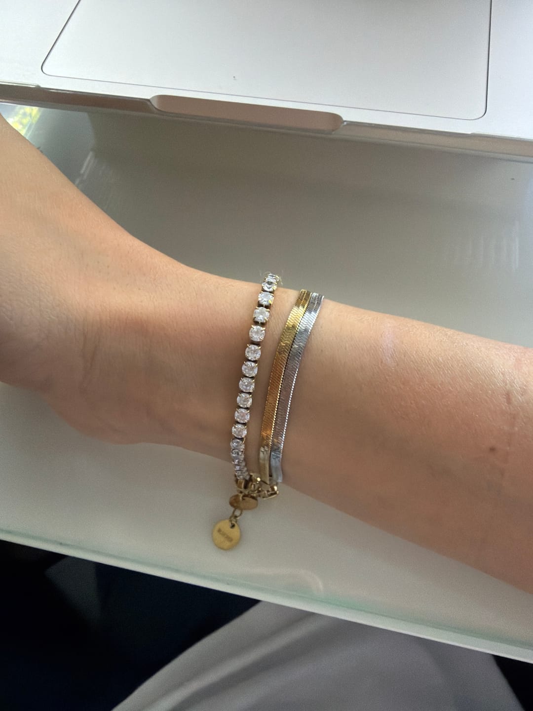 Customer photo review of Lily Gold/Silver Bracelet