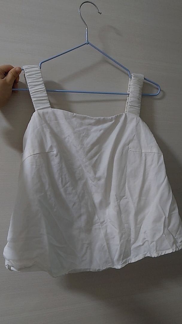 Customer photo review of Padded Sleeveless Top with Ruched Straps