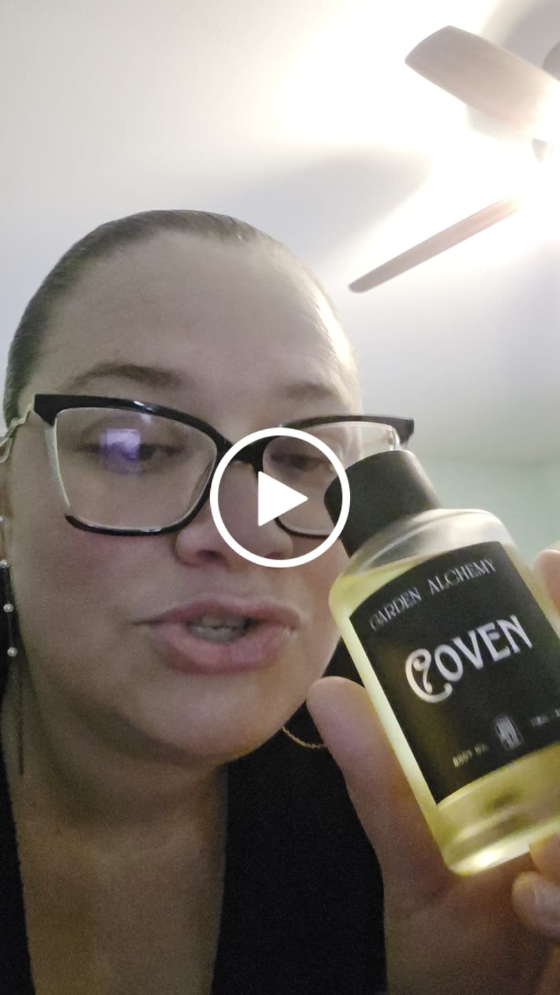 Customer video review of COVEN BODY OIL