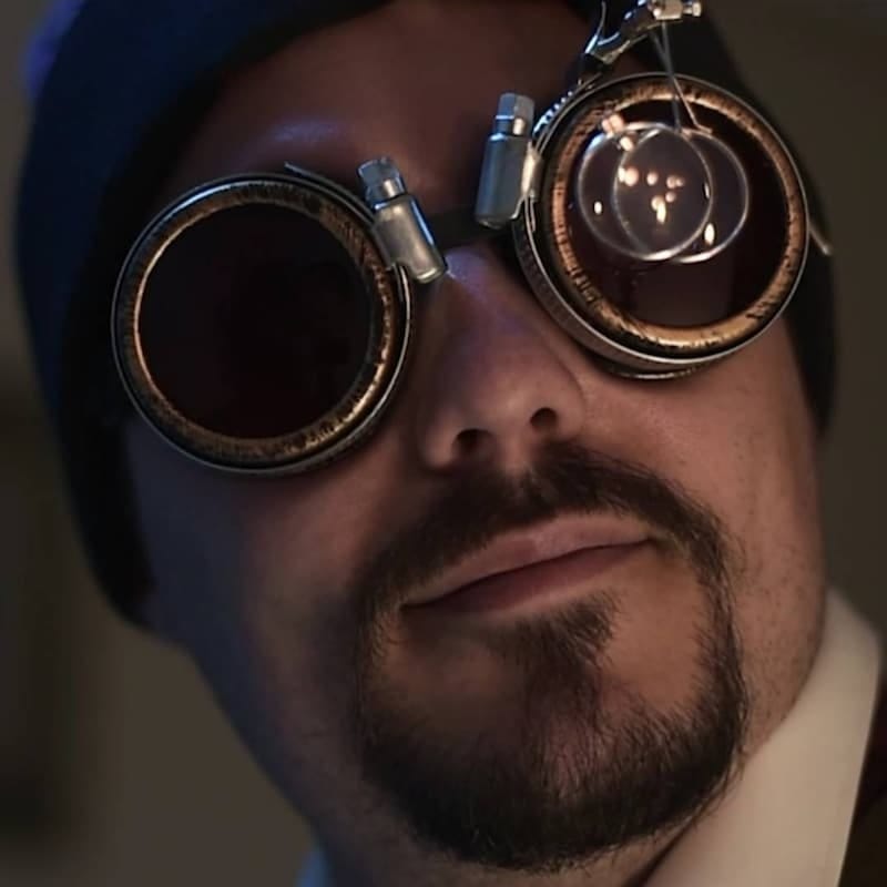 Customer photo review of Crazy Welder Steampunk goggles