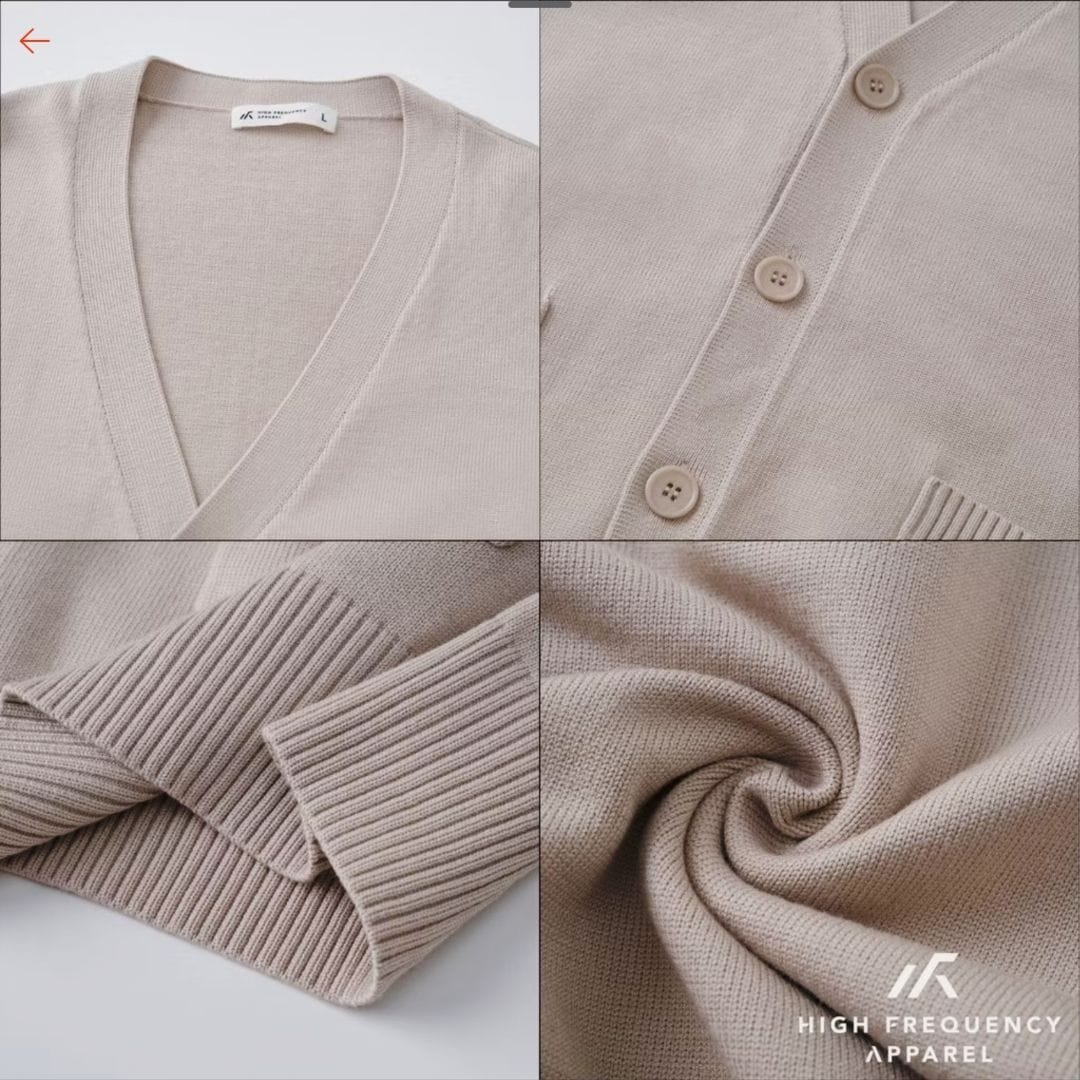 Customer photo review of Unisex Relax Fitted Knitted Cardigan
