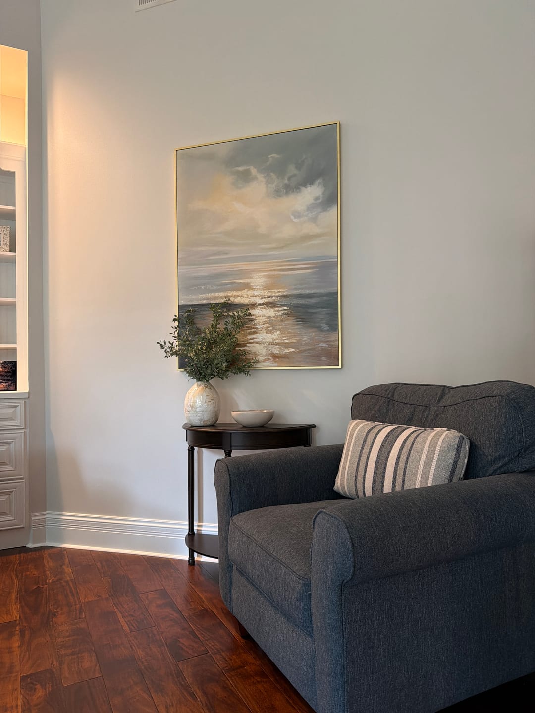 Customer photo review of Abstract Ocean And Sky Canvas Art #OC101