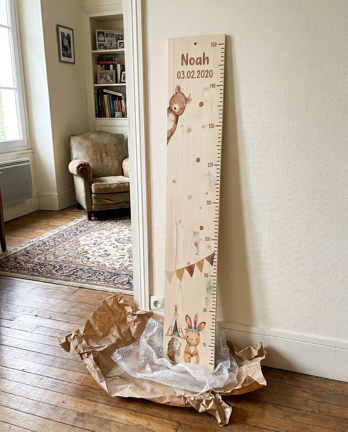 Customer photo review of Toise enfant personnalisée – Animaux de la jungle