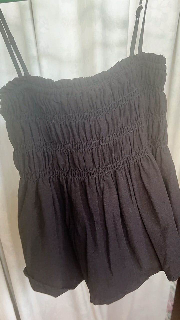 Customer photo review of Smocked 3-Tiered Spaghetti Top