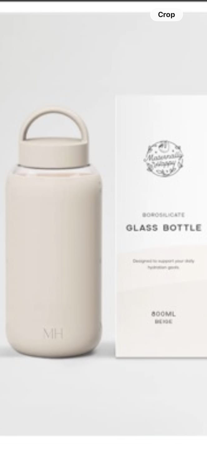 Customer photo review of Glass Hydration Bottle | 800mL