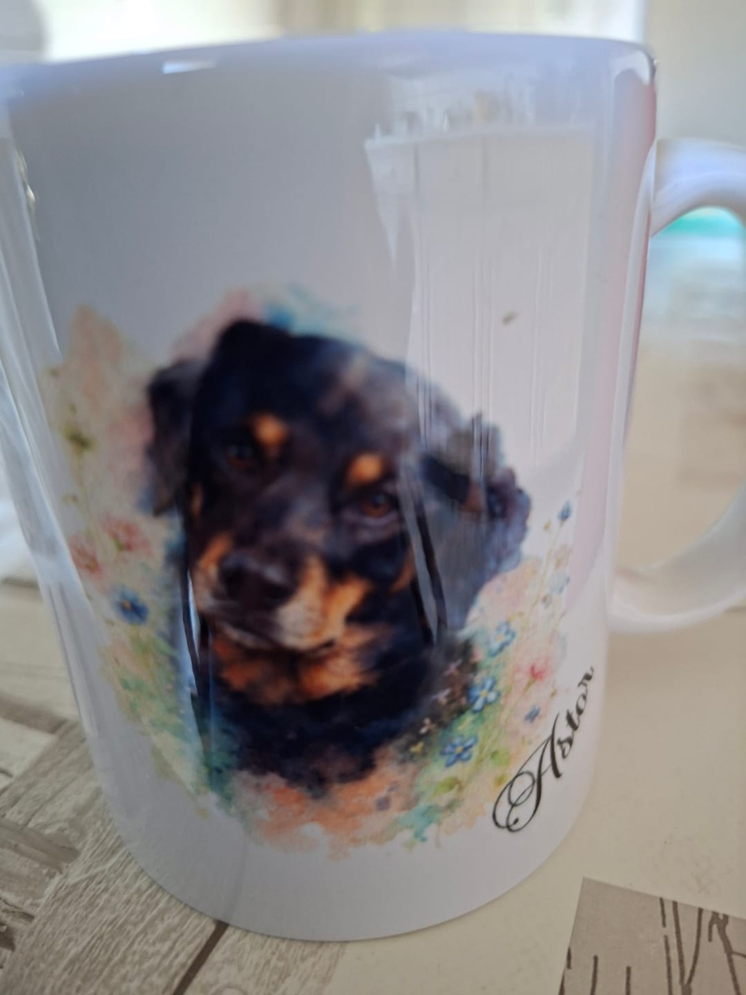 Customer photo review of Aquarel - Gepersonaliseerde mok