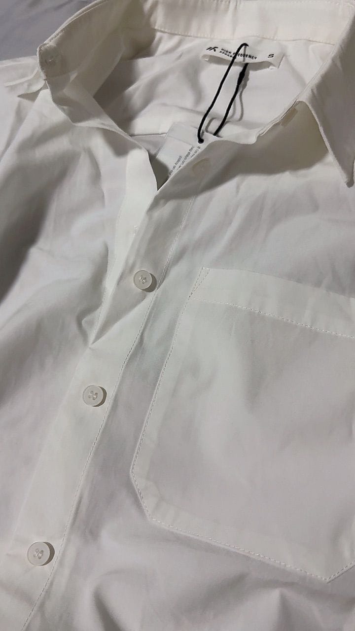 Customer photo review of Relaxed Fit Boxy Crop Shirt