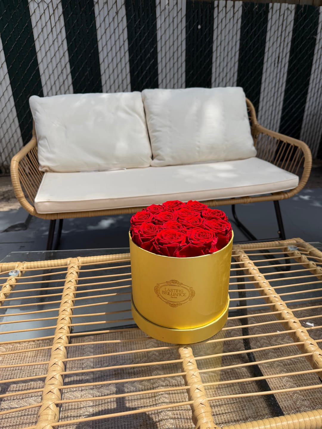 Customer photo review of True Icon 13 Roses In Gold Box
