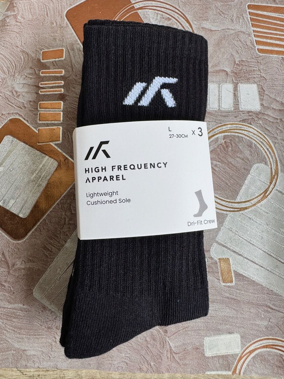 Customer photo review of [Pack of 3] Unisex Dri-Fit Crew Sports Socks With Cushioned Sole