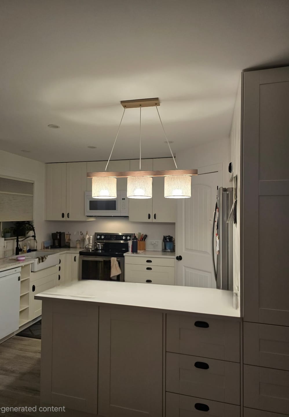 Customer photo review of Varo Scandinavian Minimalist Pendant Ceiling Light for Kitchen Island, Dining Room & Modern Interiors