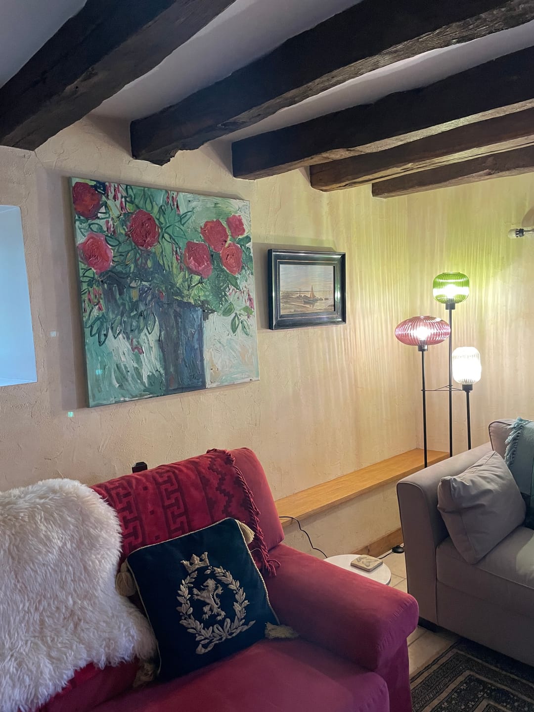 Customer photo review of Lampadaire en verre vintage CRISTALI | 3 luminaires à personnaliser