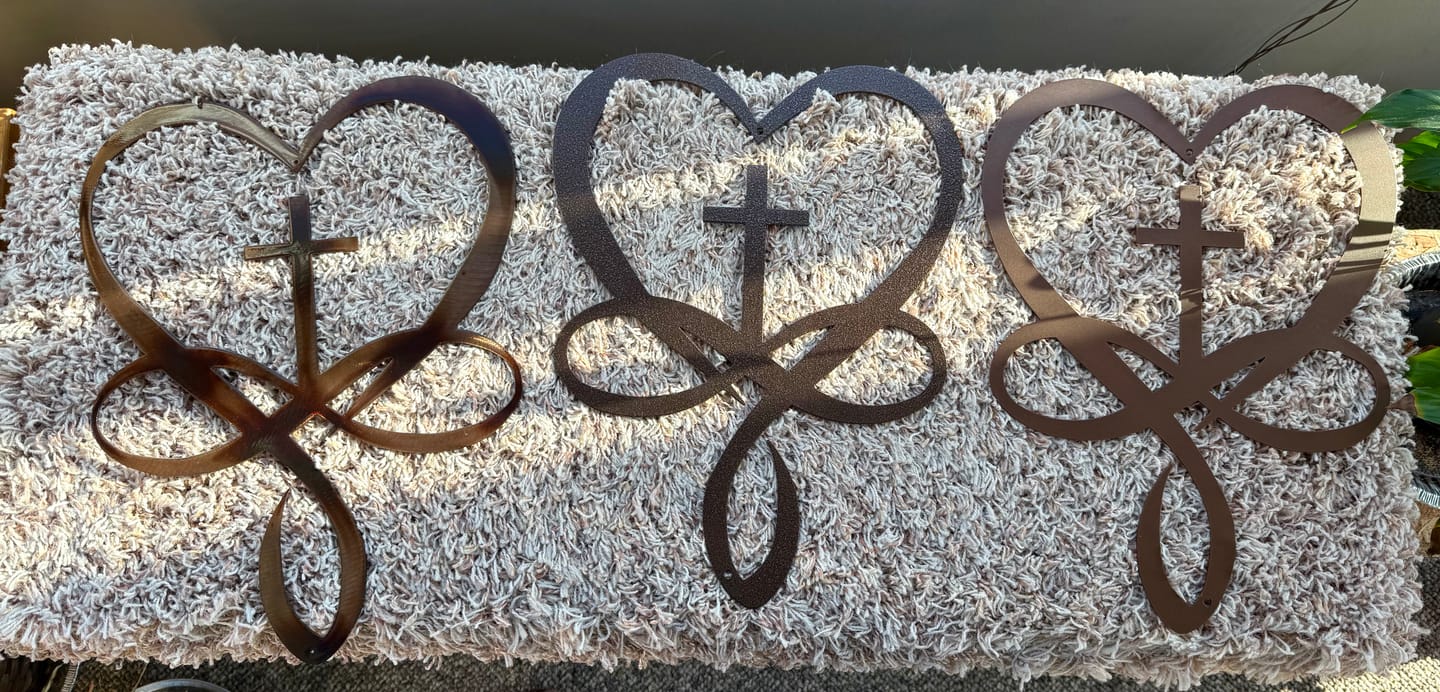 Customer photo review of Gods Infinite Love - Custom Metal Sign - Christian Wall Art