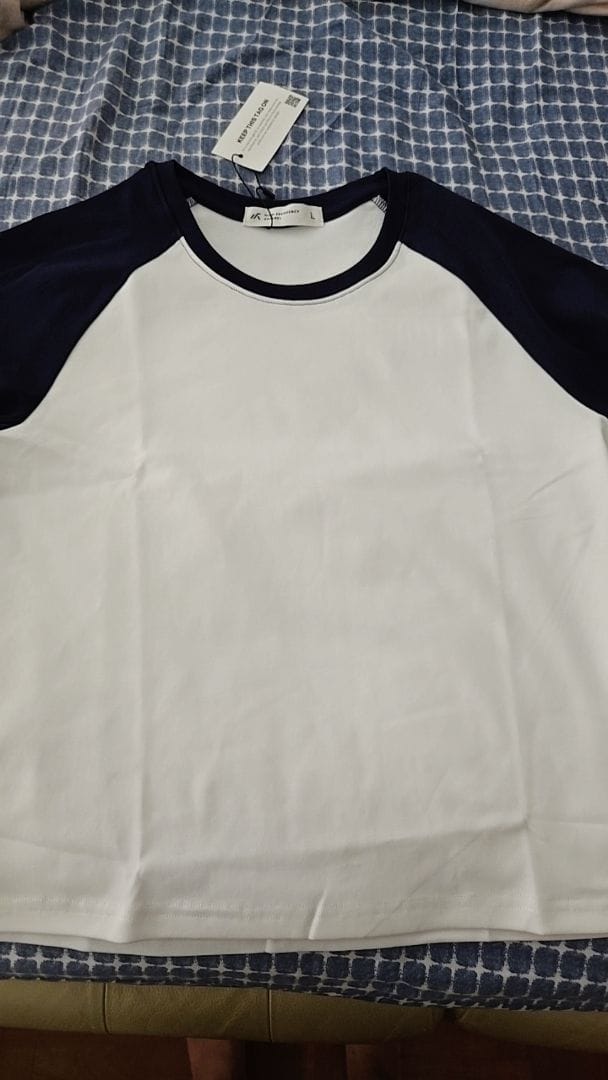 Customer photo review of Raglan Cotton Baby Tee