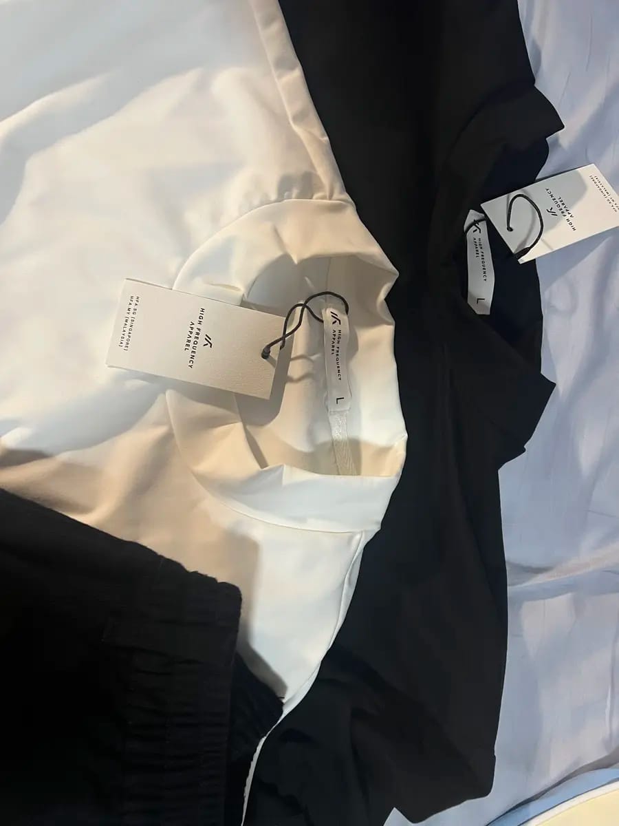 Customer photo review of Mock Neck Athleisure Oversized T-Shirt