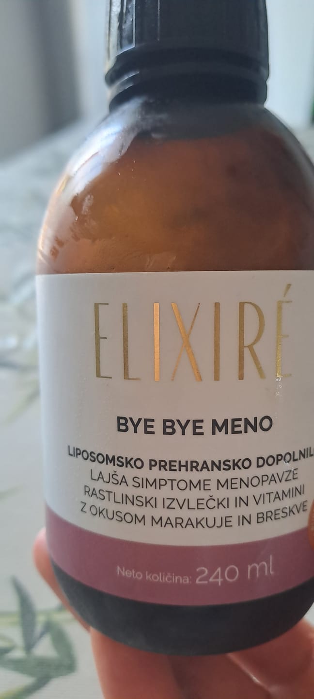 Customer photo review of LIPOSOMSKI BYE BYE MENO, okus marakuje, vanilije in bele breskve