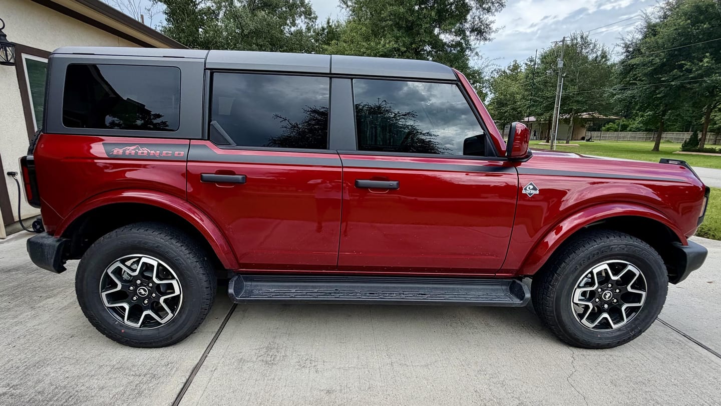 Customer photo review of Offroad Overland Bronco Stripes Decal Sticker. #7035