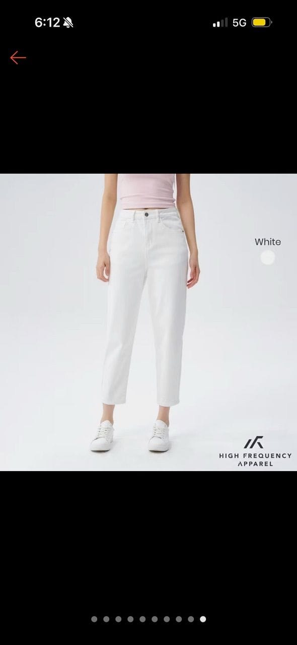 Customer photo review of BW High Waisted Ankle-Length Mom Denim Jeans