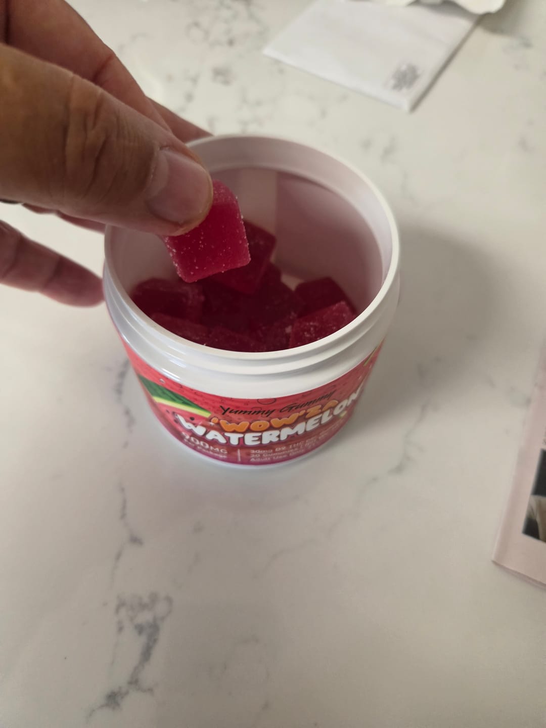 Customer photo review of 900MG Yummy Gummy D9