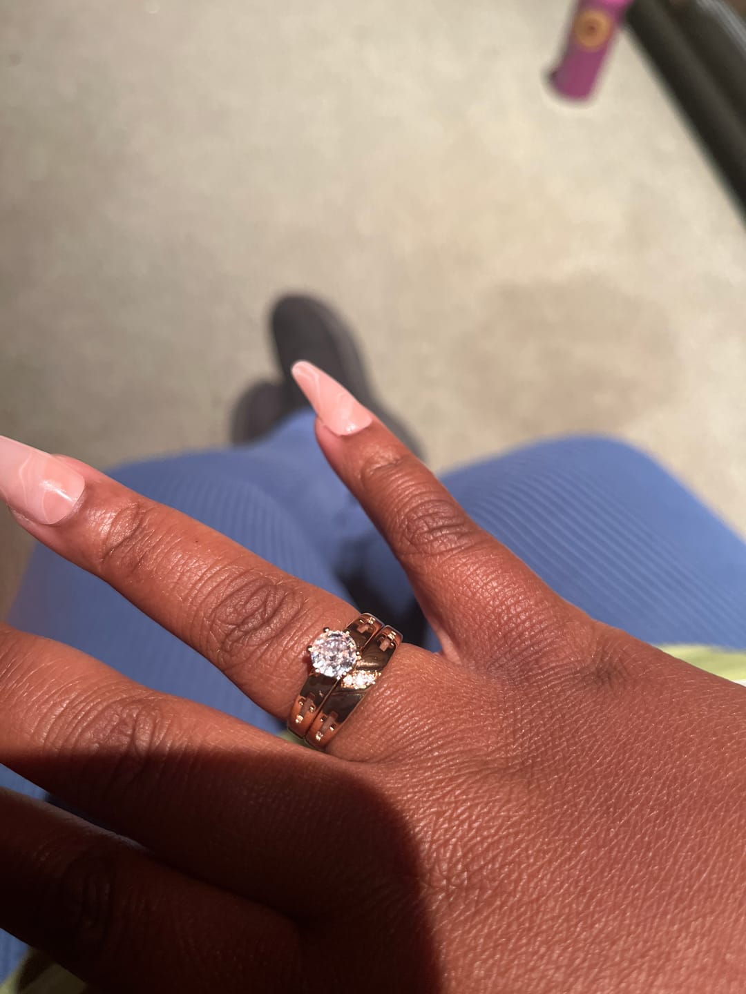 Customer photo review of FREE Today: Stackable Cross Band Ring Set: Timeless Symbol of Faith & Eternal Light