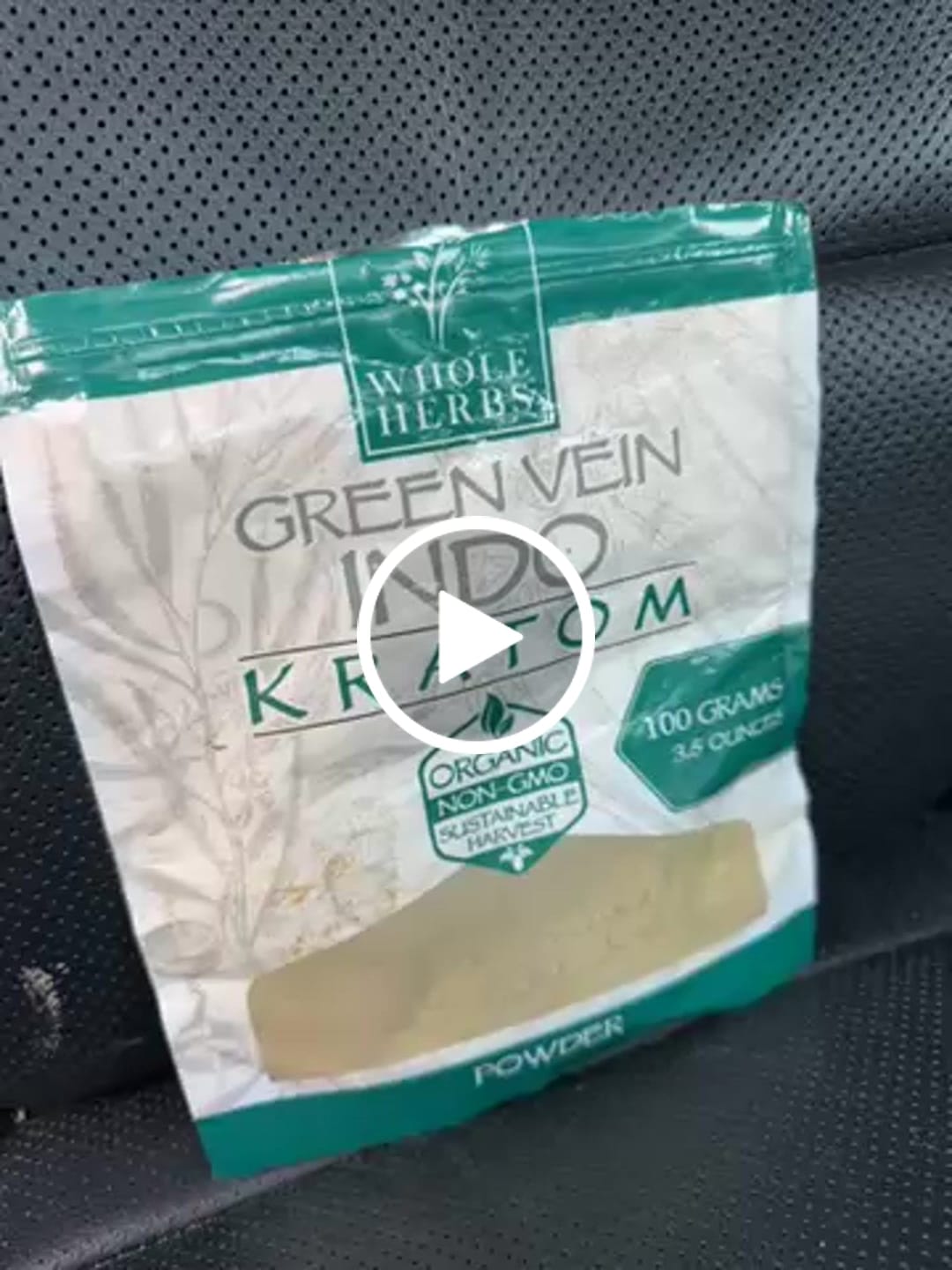 Customer video review of Whole Herbs Green Vein Indo Kratom Powder
