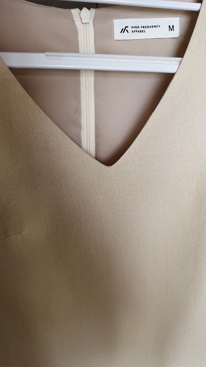 Customer photo review of V-Neck Linen Sleeveless Midaxi Dress With Back Slit