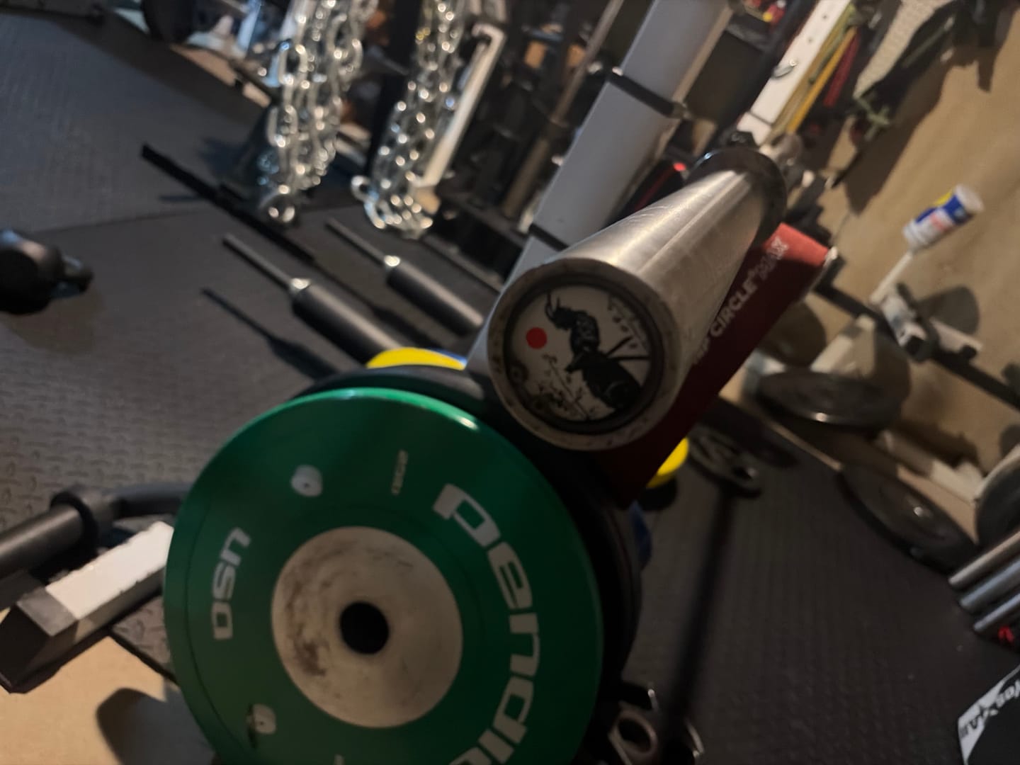 Customer photo review of Yasuke the Black Samurai Barbell End Caps