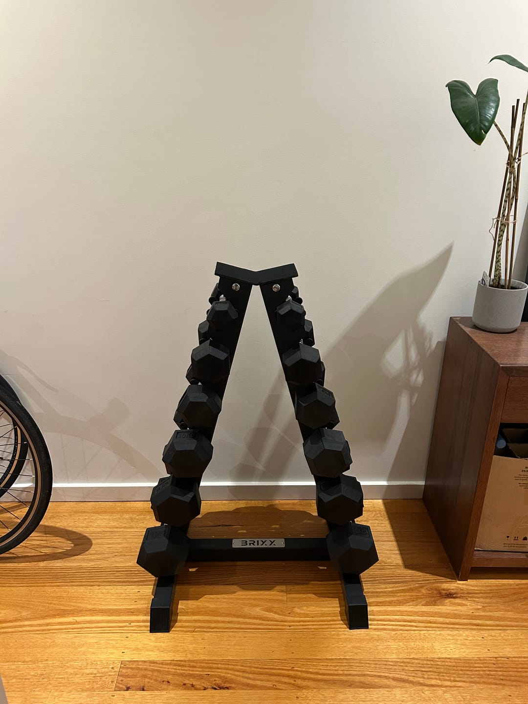 Customer photo review of BRIXX 2.5kg - 15kg Hex Dumbbell & Rack Set | 6 Pairs - 105kg Package