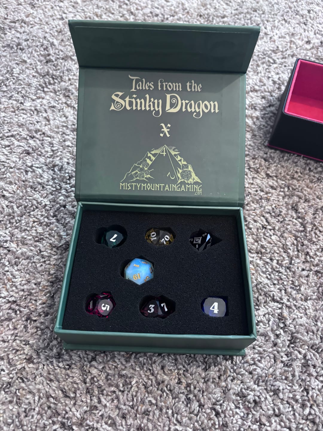 Customer photo review of PRE-ORDER | The Diagem Dice Set | Tales from the Stinky Dragon x Misty Mountain Gaming