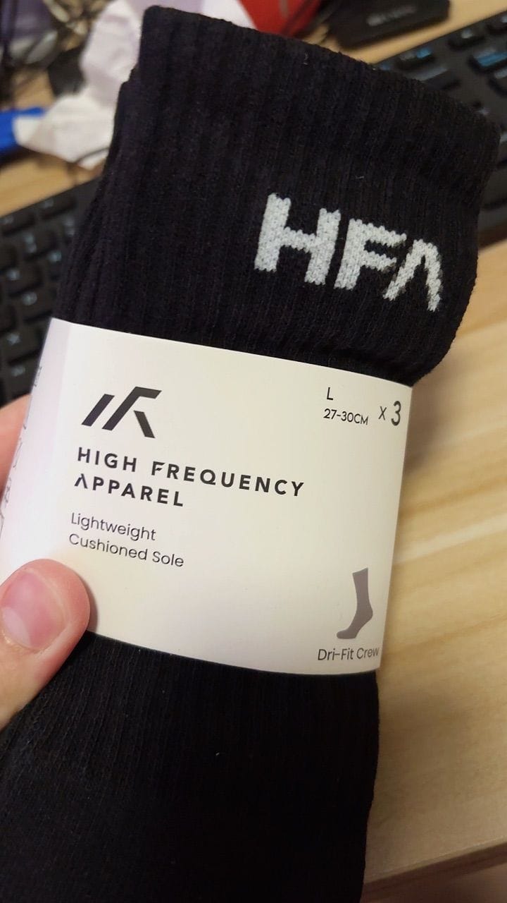 Customer photo review of [Pack of 3] Unisex Dri-Fit Crew Sports Socks With Cushioned Sole