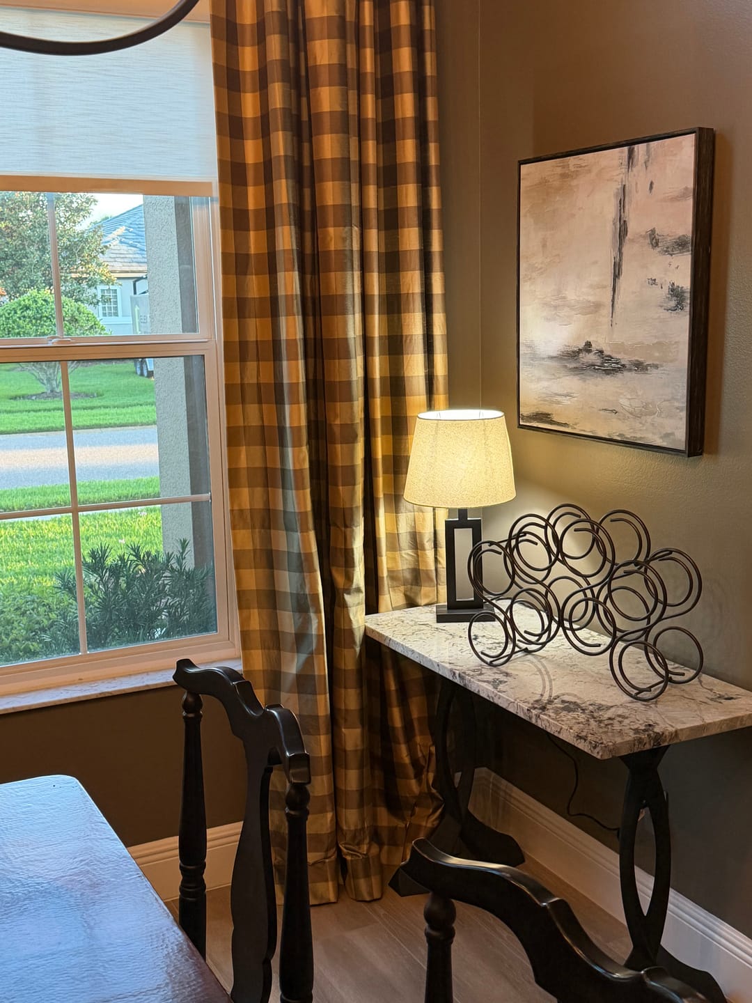Customer photo review of Console Table Legs 207 Curva 28" H Metal Furniture for Modern Custom Style
