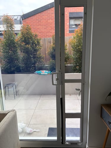 Customer photo review of Patio Pet Door Insert