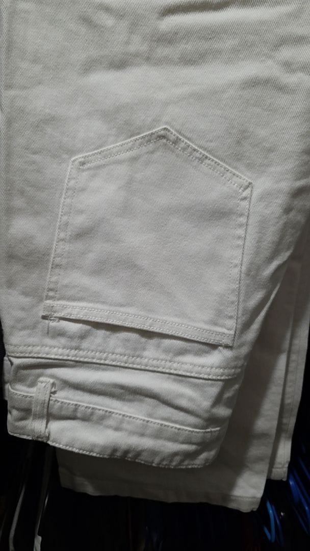 Customer photo review of Straight Cut Cotton Twill Jeans