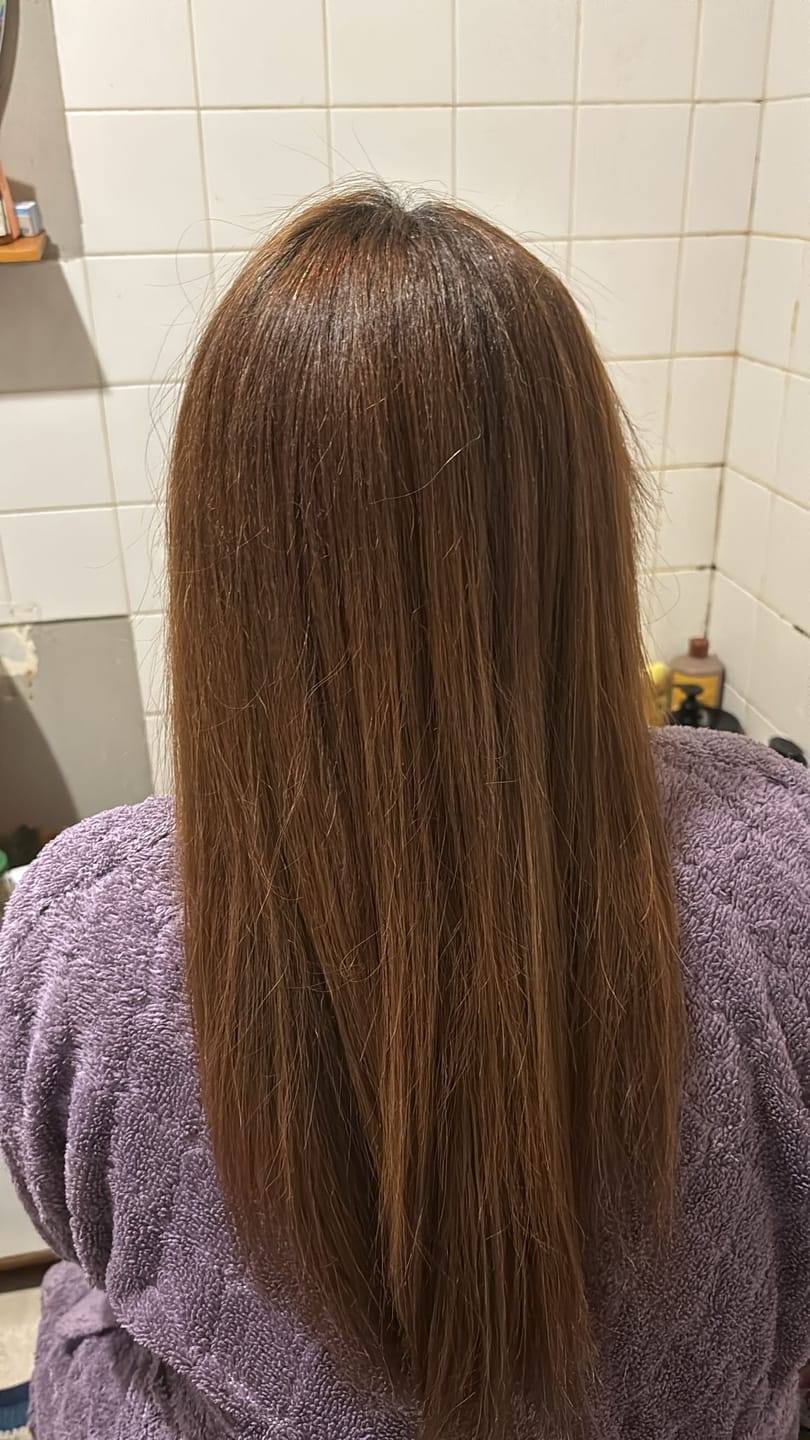 Customer photo review of Brasilianische Haarglättung Secrets Black Pearl ohne Formaldehyd