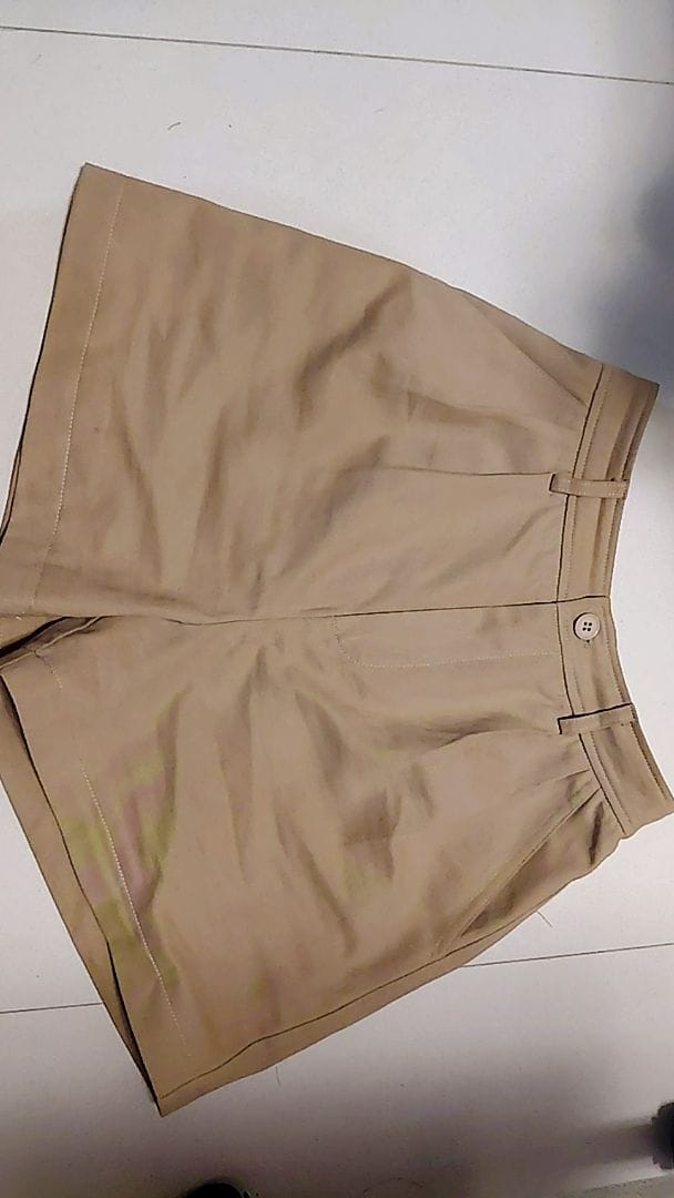 Customer photo review of Double Pleated Chino High-Waisted Shorts