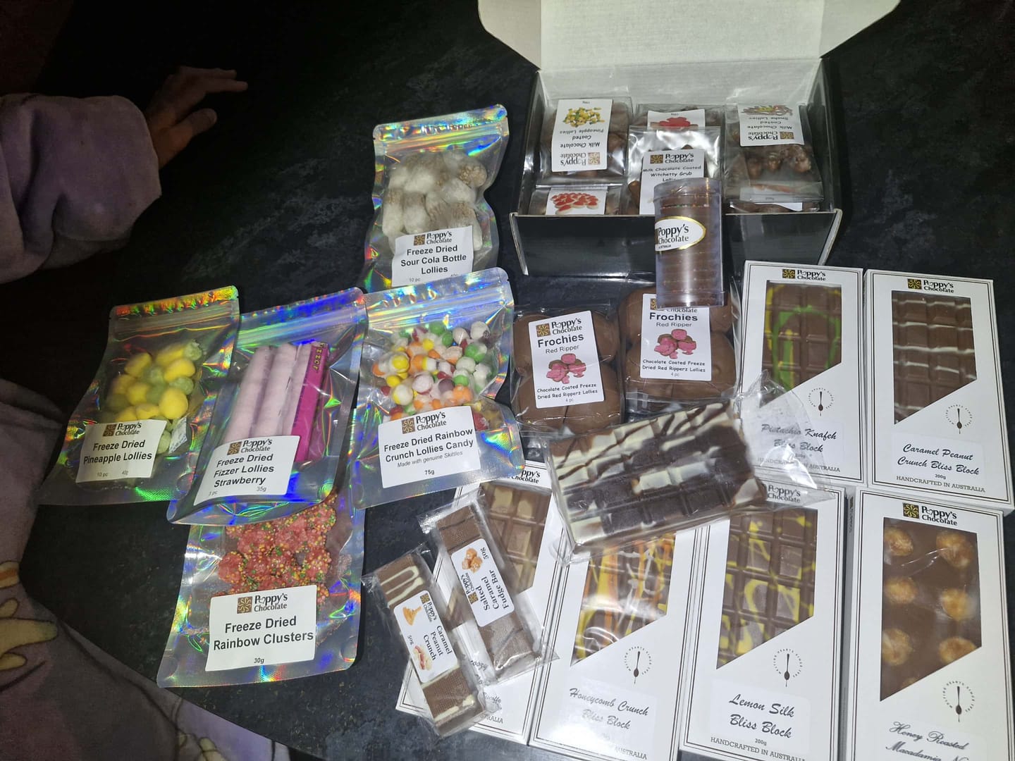 Customer photo review of Frochies Red Ripper chocolate coated freeze dried lollies