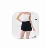 Customer photo review of BW Mid-Waisted Stretch Denim Shorts