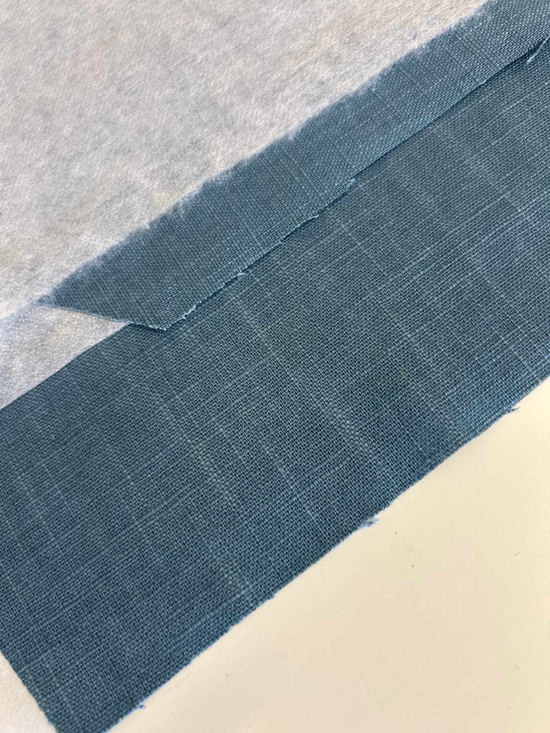 Customer photo review of Remnants of Washed Linen Blend Fabric