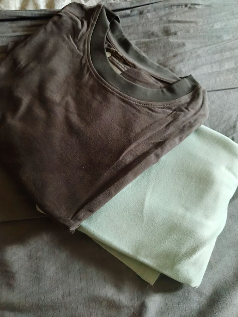 Customer photo review of Unisex Oversized Stretch Cotton Crew Neck T-Shirt