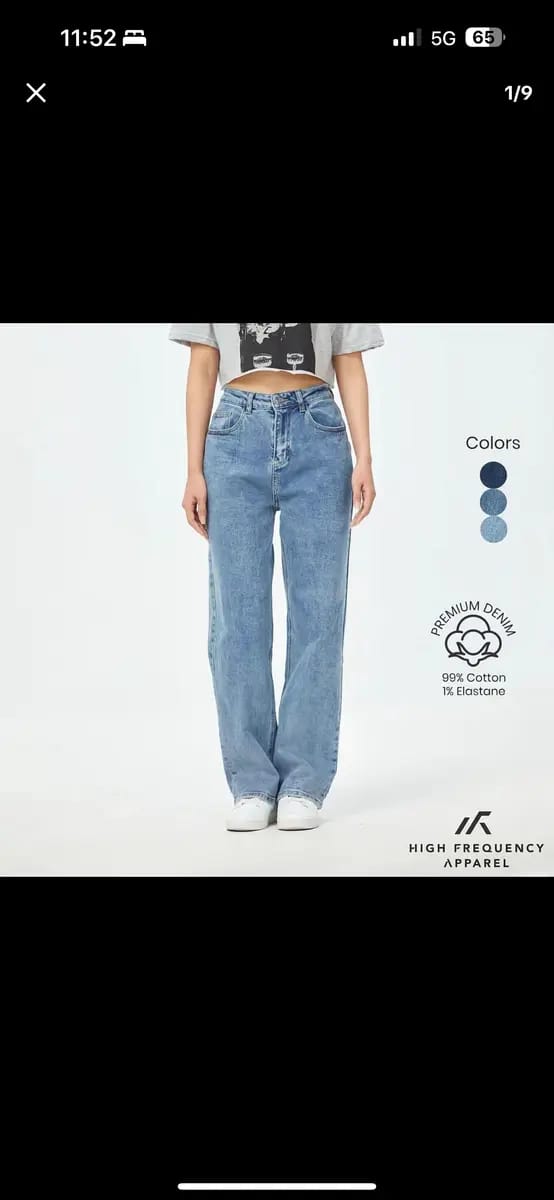 Customer photo review of High Waisted Ankle-Length Mom Denim Jeans