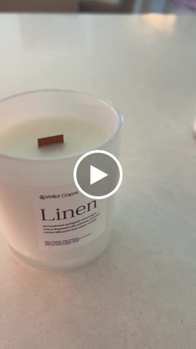 Customer video review of Linen Candle