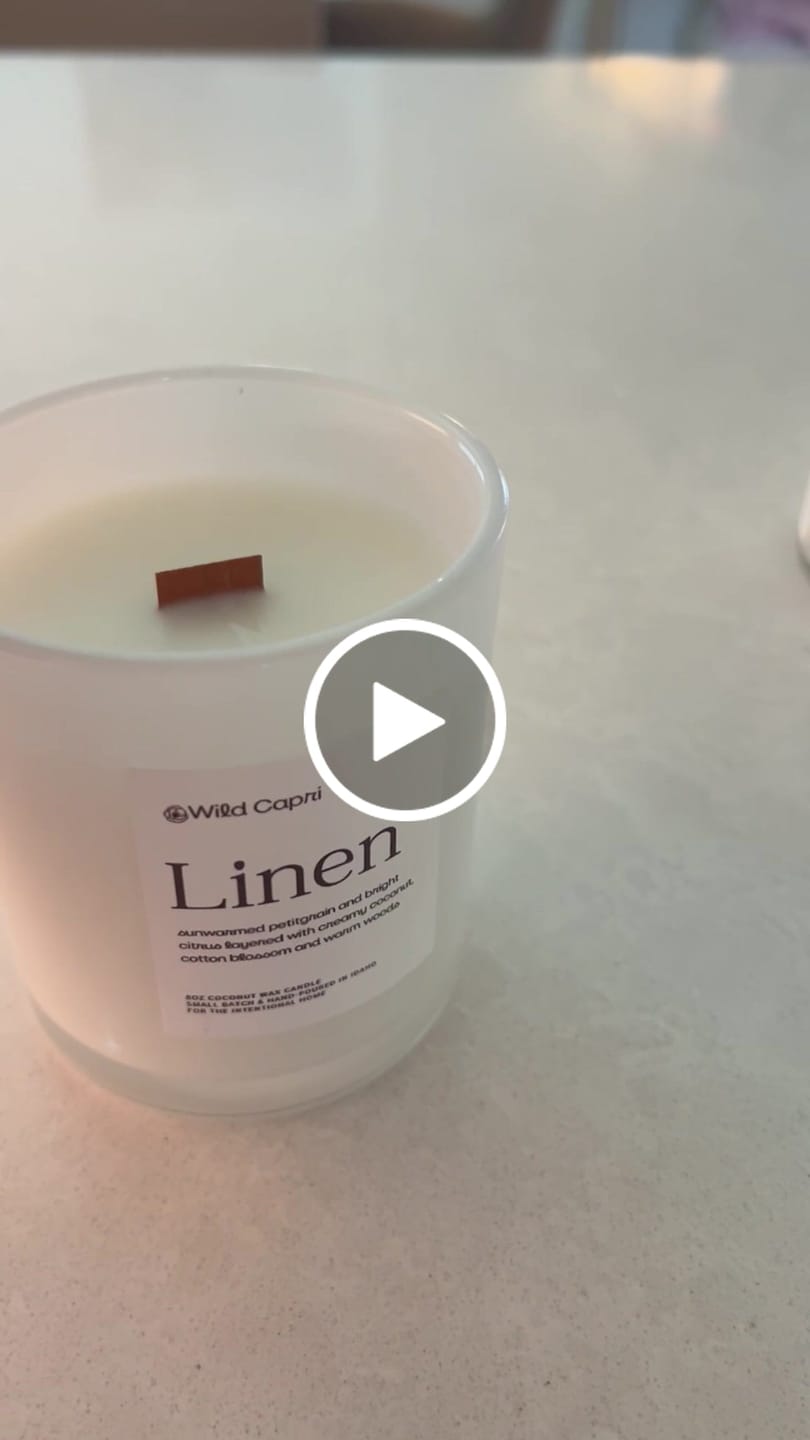 Customer video review of Linen Candle